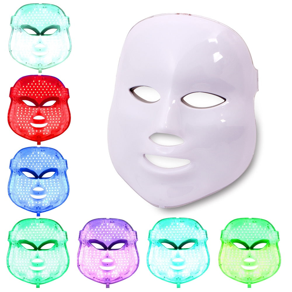 7 Colors PDT LED Photon Skin Rejuvenation LED Mask Wrinkle Acne Removal Anti aging Face Skin Beauty Device Home Use|LED Skin Rejuvenation Machine