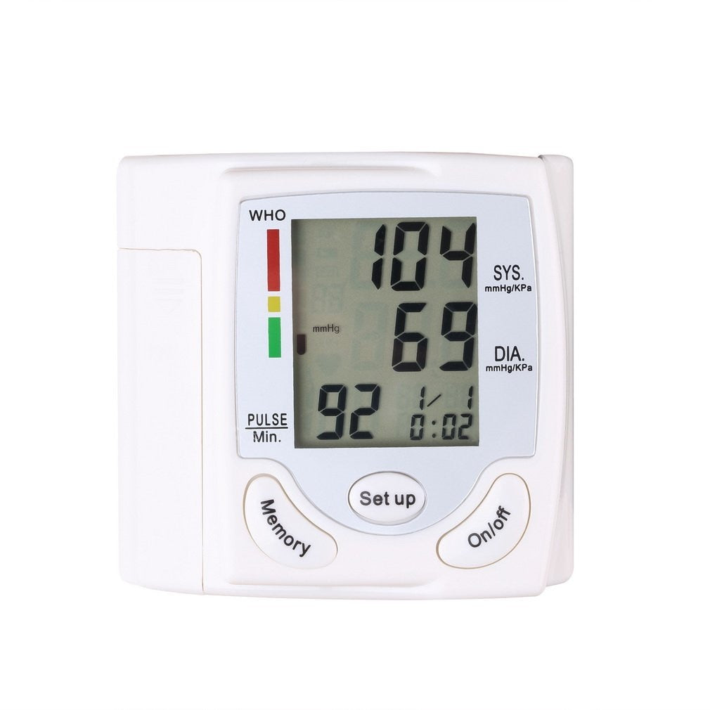 Gifts Automatic Digital LCD Display Wrist Blood Pressure Monitor Heart Beat Rate Pulse Meter Measure  Sphygmomanometer|Blood Pressure