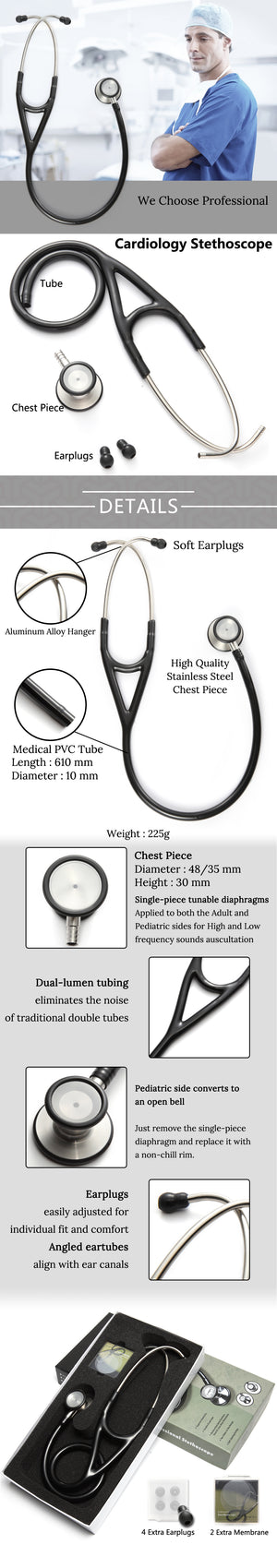 Pro Advantage Dual Head Stethoscope - Save at Tiger Medical, Inc