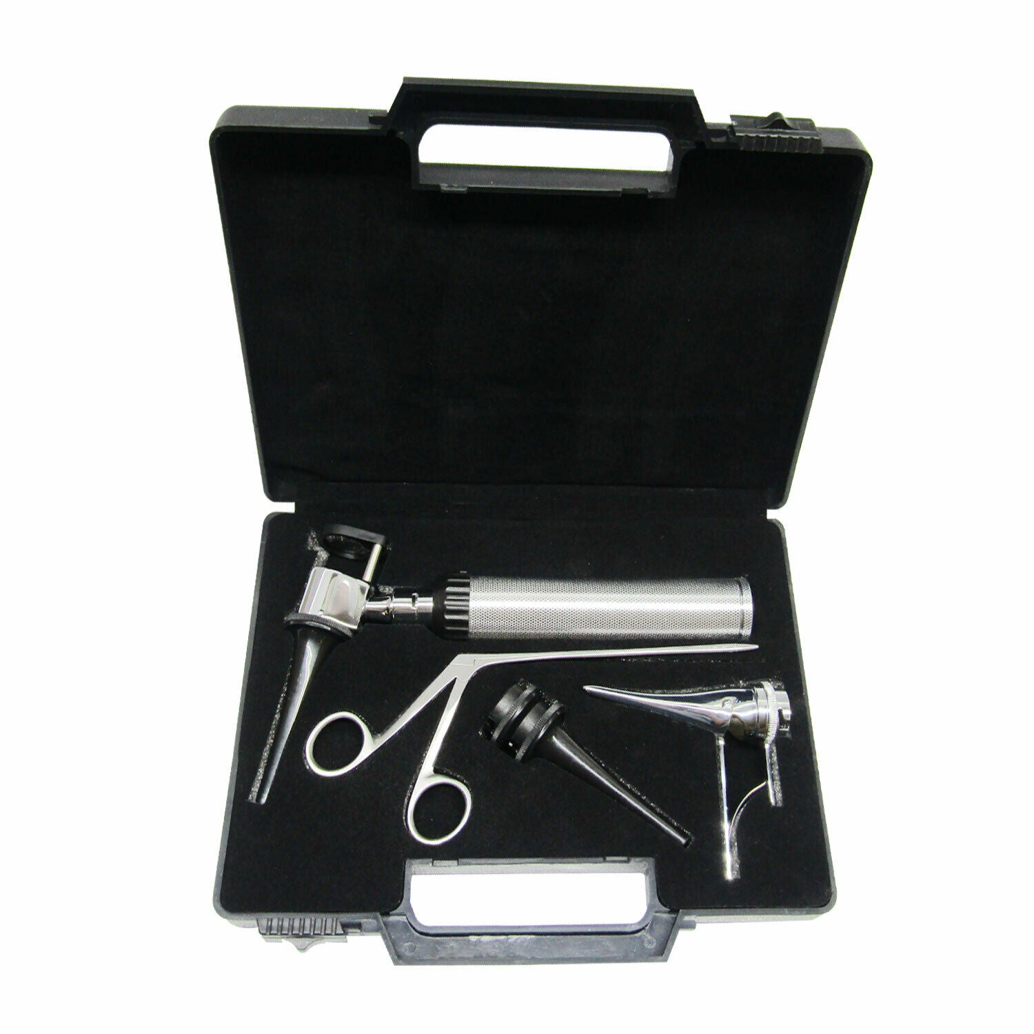 Veterinary Otoscope 5-pc Kit with Black Box, Medium Battery Handle